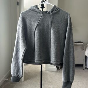 Grey cropped Zella hoodie